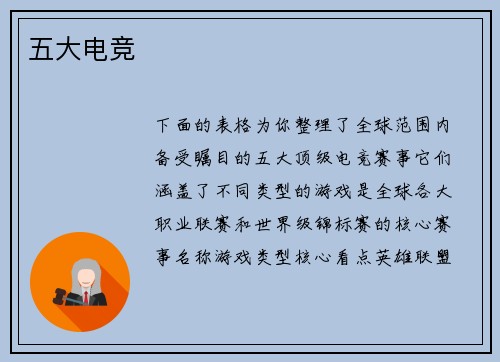五大电竞